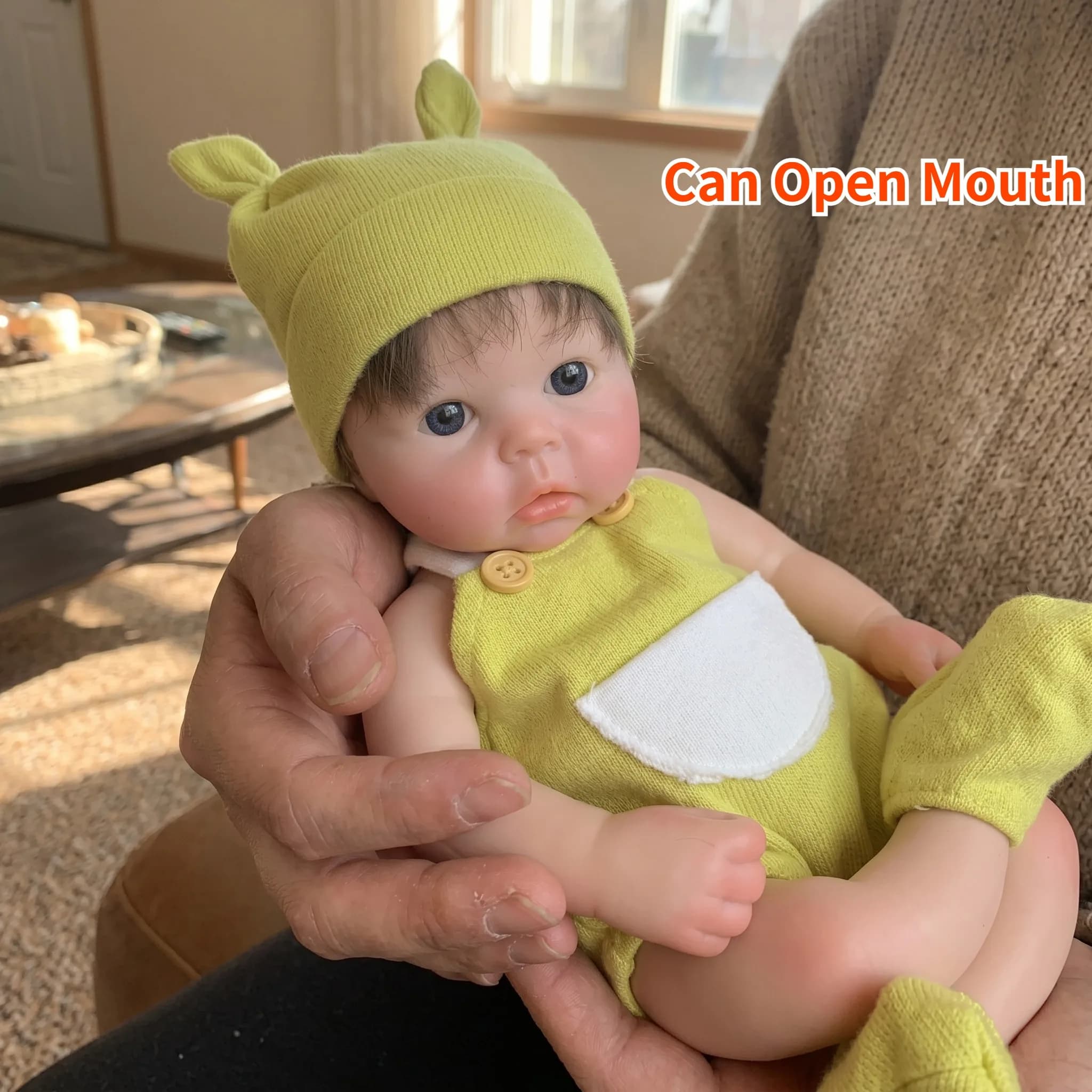 Bambola Reborn in Silicone Dipinta 3D da 13 Pollici, Regalo di Compleanno Perfetto, Giocattolo Neonato Sveglito