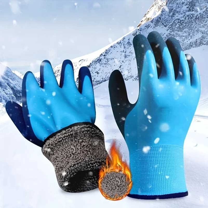 Guanti Meccanici Invernali Impermeabili e Caldi, Adatti per Climi Freddi, Resistenti alle Basse Temperature per la Pesca Invernale