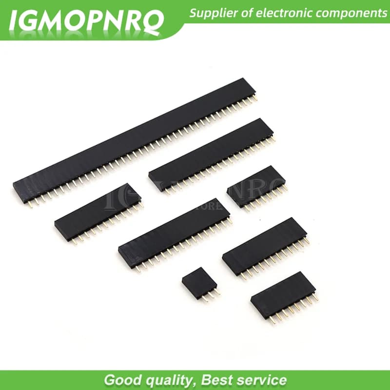 100 pcs 2.54MM step single row female socket pin 4/5/6/8/9/10/12Pin connector PCB single row mother for arduino