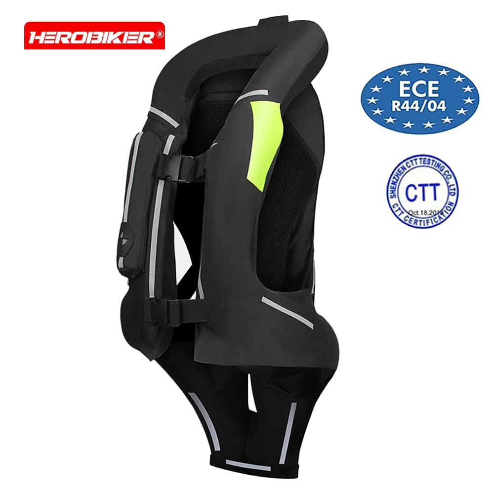 Gilet Airbag per Moto CE, Giacca di Sicurezza per Moto, Giubbotto Salvagente per Moto Fuoristrada, Gilet Riflettente di Sicurezza con Airbag