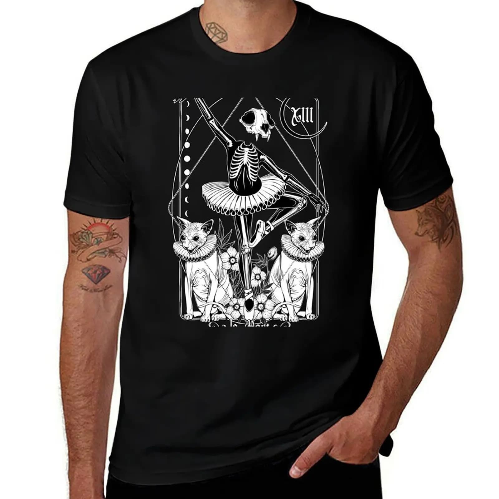 T-shirt Le Mort - The Death Tarot Card con motivo stampato alla moda
