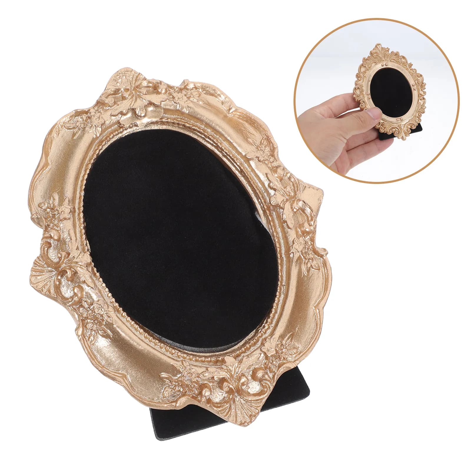 Vintage Mini Picture Frames Resin Small Jewelry Display Frame Jewelry Photo Frame Manicure Display Home Decoration