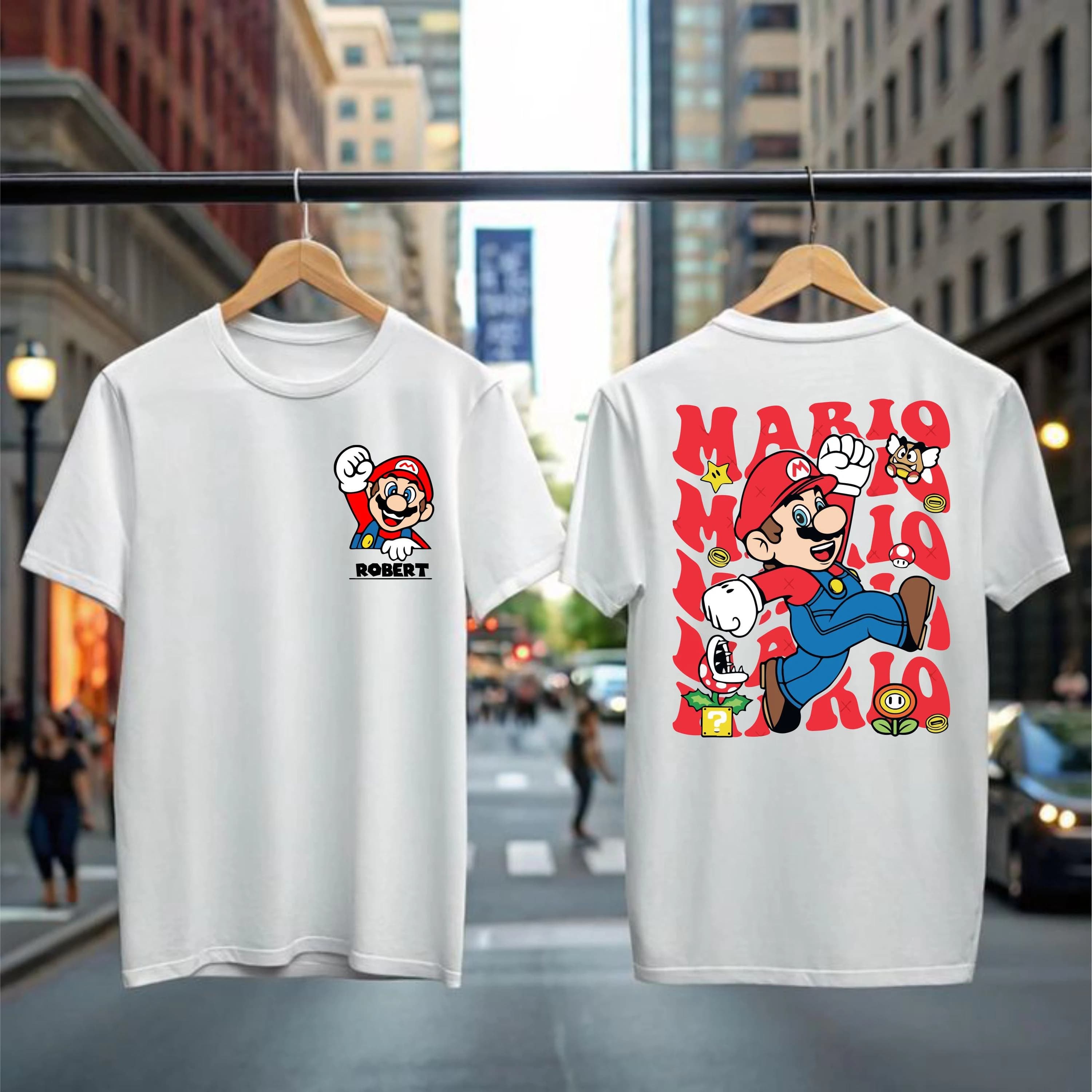 T-shirt Personalizzata Super Mario Luigi 2026 Nuova Collezione Estiva Uomo Donna Moda Y2K Hip-hop Cotone Oversize