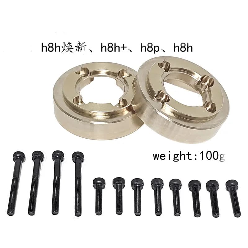 2 Weights in RC Car Brass from Climbing 1/8, Modifying and Upgrade Accessories Compatible with Mjx H8h H8P H8H
