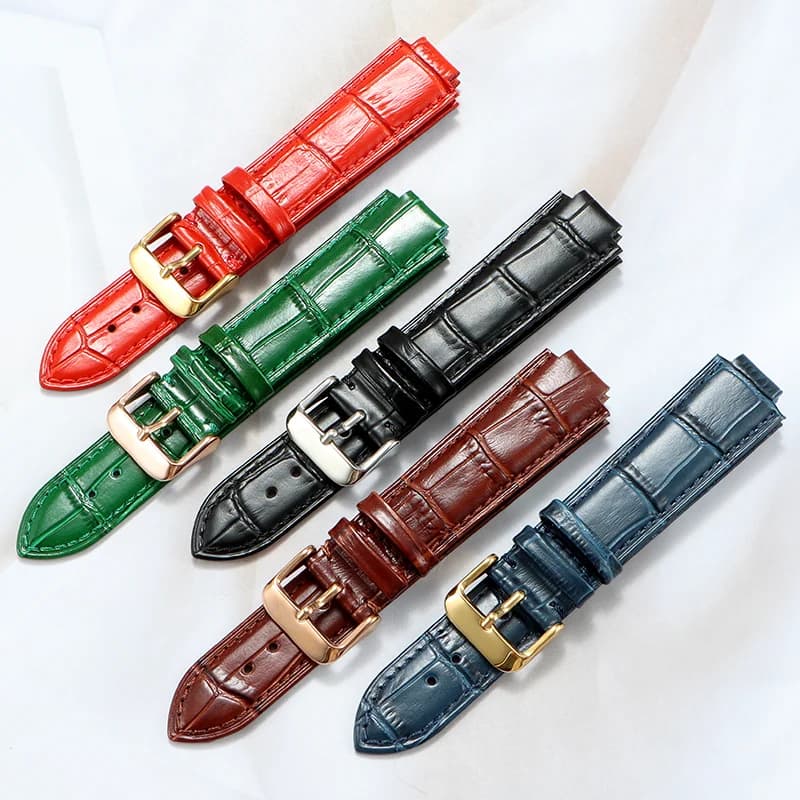 Convex Genuine Leather Watch Strap For L-ouis Vuitton LV Tambour Q1121 Q114k Convex Watch Band Male 12mm 10mm Bracelet wristband