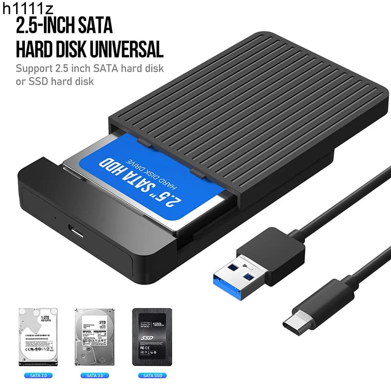 Custodia Hd Externo USB 3.0 per 2.5 "SATA2 3 custodia per disco rigido esterno custodia per cellulare con cavo supporta custodia per disco HDD SATA SSD da 6TB