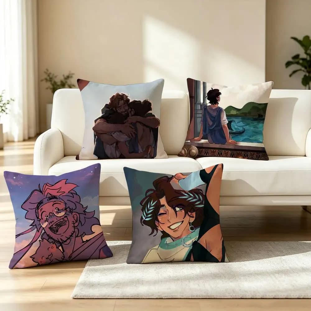 Ocean Greek Myth Epic The Musical Square Double-Sided printed Pillow Case Bedroom Bedside Pillow Sofa Cushion Cover