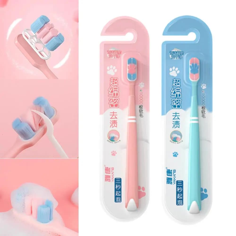 Extra soft bristles Pair of toothbrush Cartoon Cat Claw Children Oral hygiene Clean mouth clean teeth whitening