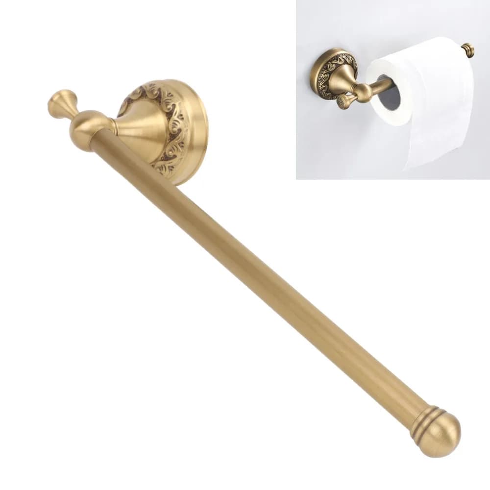 Portasciugamani in rame antiruggine, porta salviette da parete in ottone anticato, pratico porta rotolo di carta igienica, accessori per il bagno