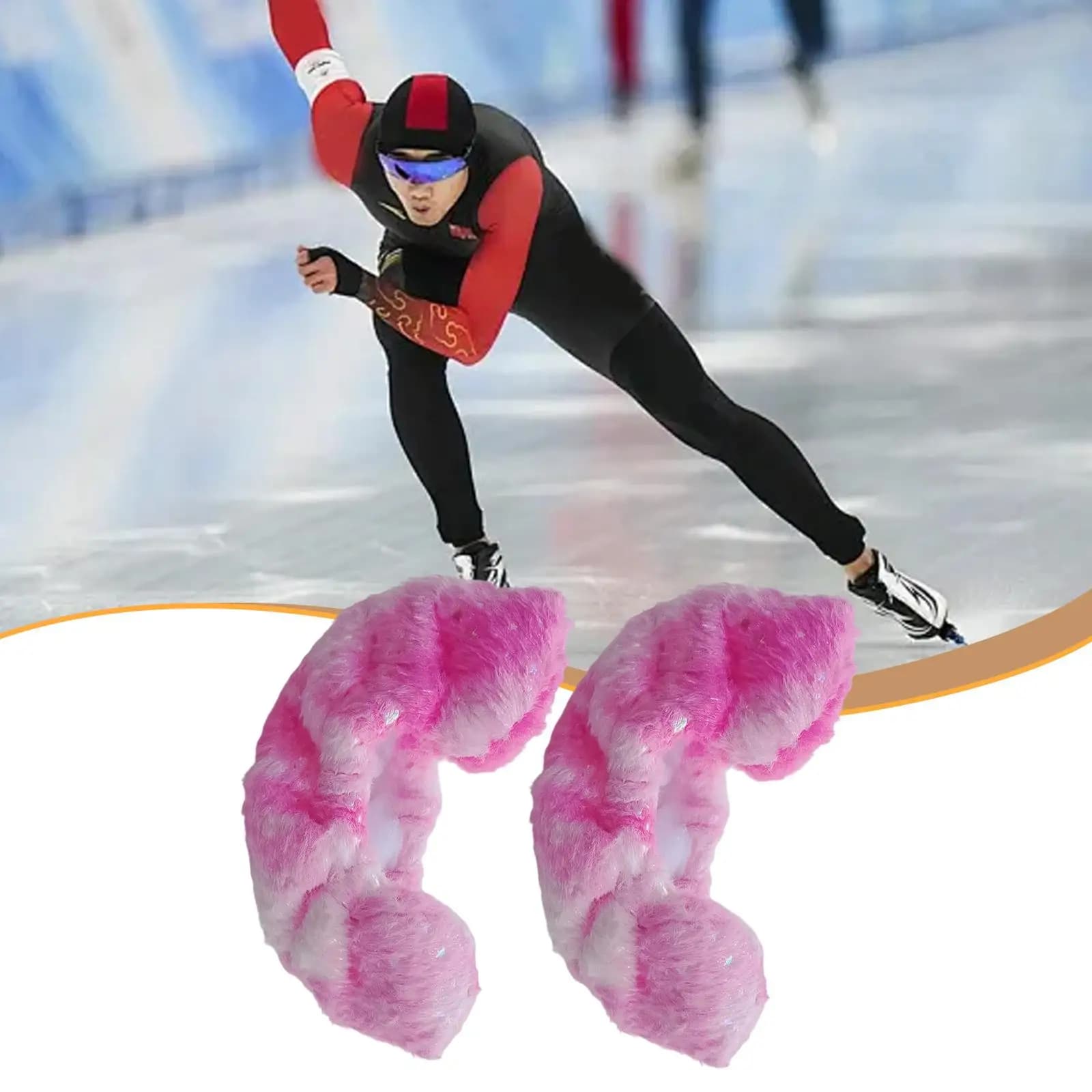 Coprilama Morbidi in Peluche per Pattini da Ghiaccio, Accessorio Protettivo per Pattinaggio Artistico e Hockey, Soluzione per la Conservazione