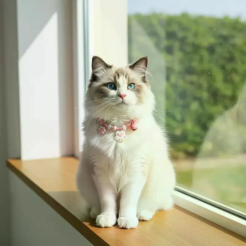 Collana Regolabile per Gatti, Catena Colorata Intrecciata con Campanelli per Gattini