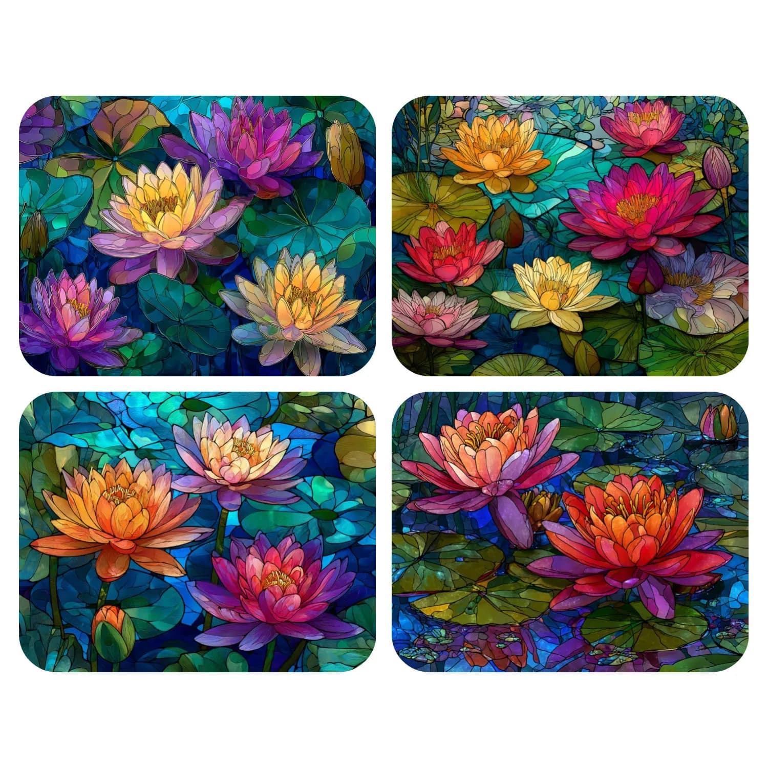 Hand Paint Colorful synthetic lotus Painting By Numbers Kit DIY Acrylic Artwork Canvas Art Gift Home