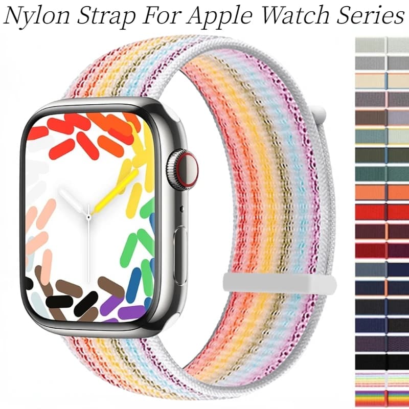 Cinturino in nylon intrecciato per Apple Watch Ultra 3/2 49mm, 11, 10, 42mm, 46mm, 9, 8, 7, 45mm, 41mm, iWatch 6, 5, 4, SE, 44mm, 41mm, 40mm