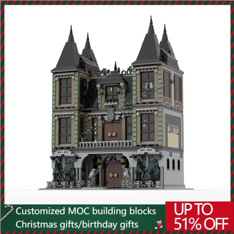 3041 PCS NUOVO MOC Medievale Retro Manor Costruzione modulare Assemblaggio creativo Blocchi di costruzione Puzzle Giocattolo per bambini Regali di Natale