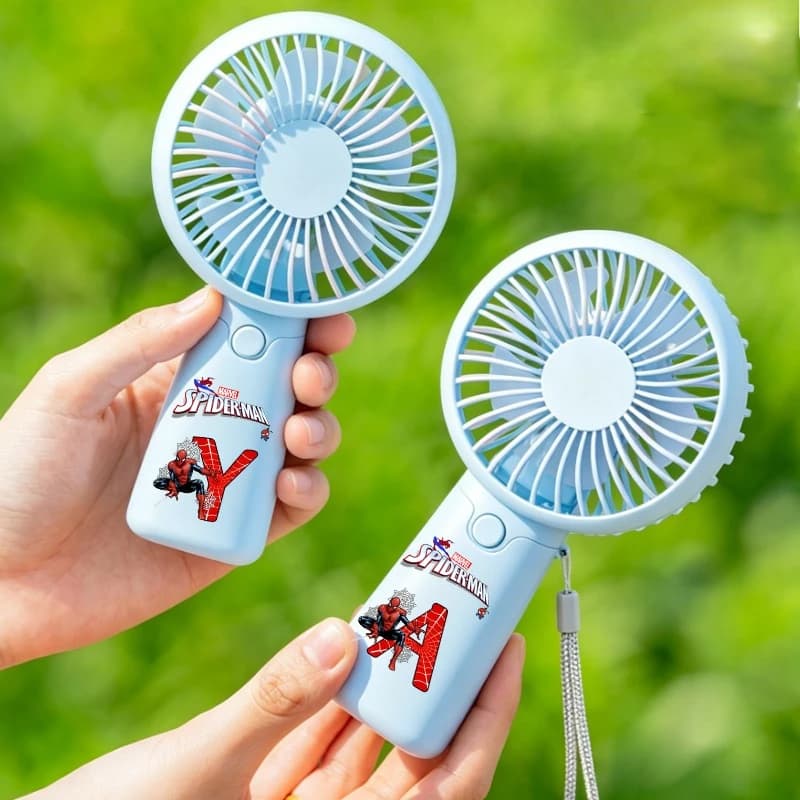 Spidermans Mini Fan Portable Handheld Fan Lightweight HandFan Pocket Low Noise Small Electric Fan for Student Outdoor Blower