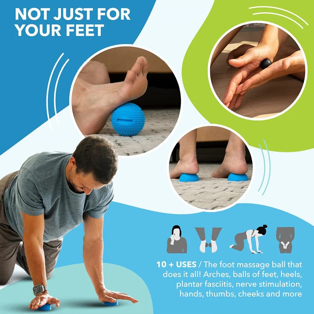 Neuro Massage Ball with Stackable Tips for Pilates, Yoga, Sports, Fitness, Muscle Relaxation, Body and Hand Therapy