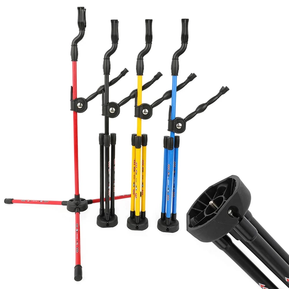 Supporto Pieghevole per Arco Ricurvo Smontabile, Porta Arco in Fibra di Vetro, Supporto Portatile per Pratica di Tiro e Allenamento