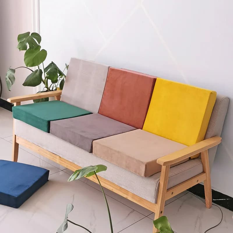 Cuscino per divano in legno massello di velluto olandese con cuscino per sedile in spugna dura Cuscino per finestra a bovindo per calore e comfort Cuscino Tatami