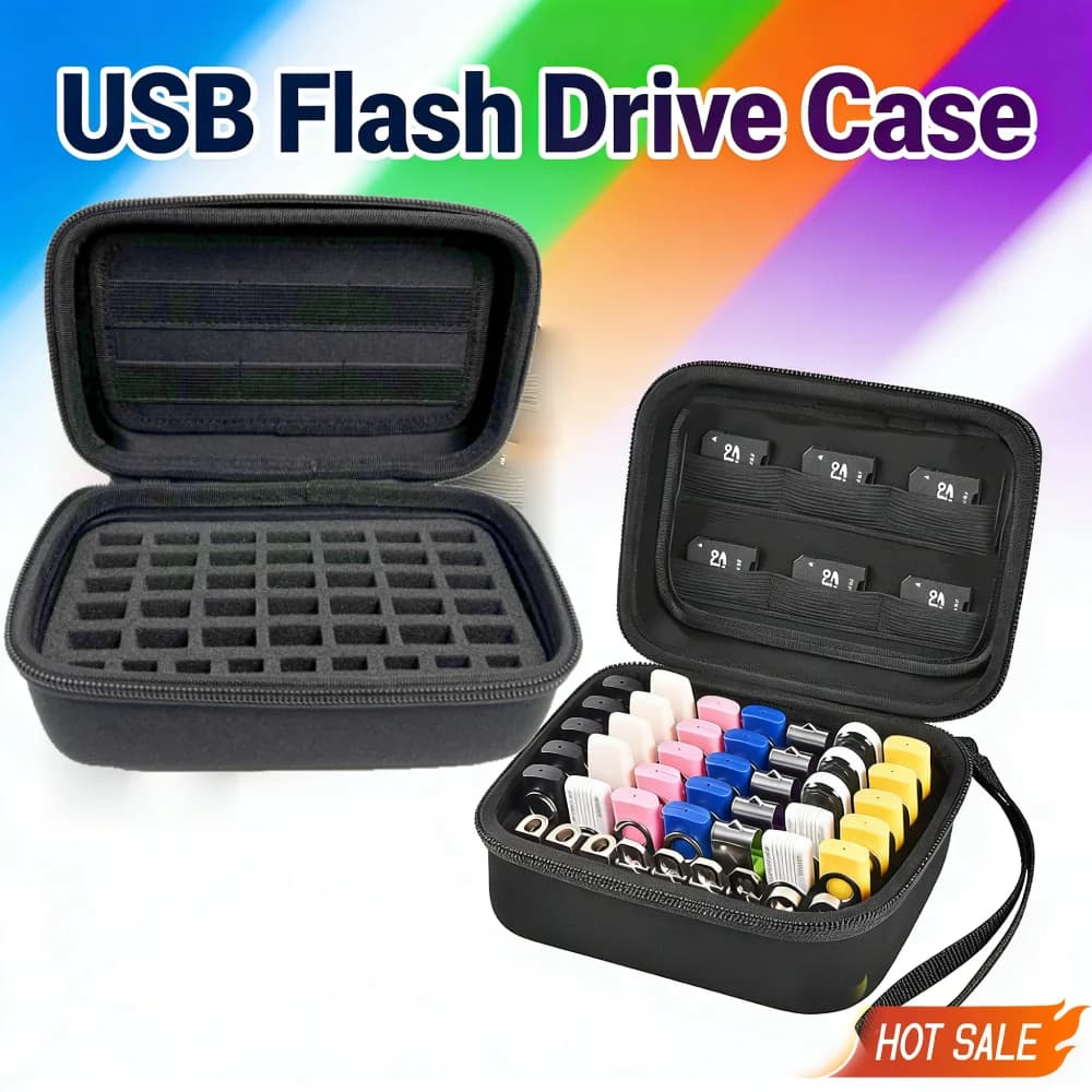 Custodia per chiavetta USB, custodia per schede SD, borsa porta chiavette USB, borsa portatile per chiavetta USB e pen drive