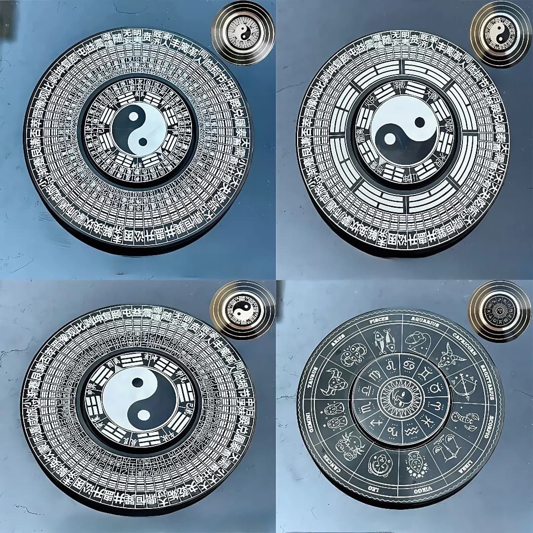 Giroscopio interamente in metallo, giroscopio con punta delle dita, Formazione Tai Chi Bagua, Zhouyi Feng Shui 64 Gua Compass, giocattolo per adulti e bambini, st