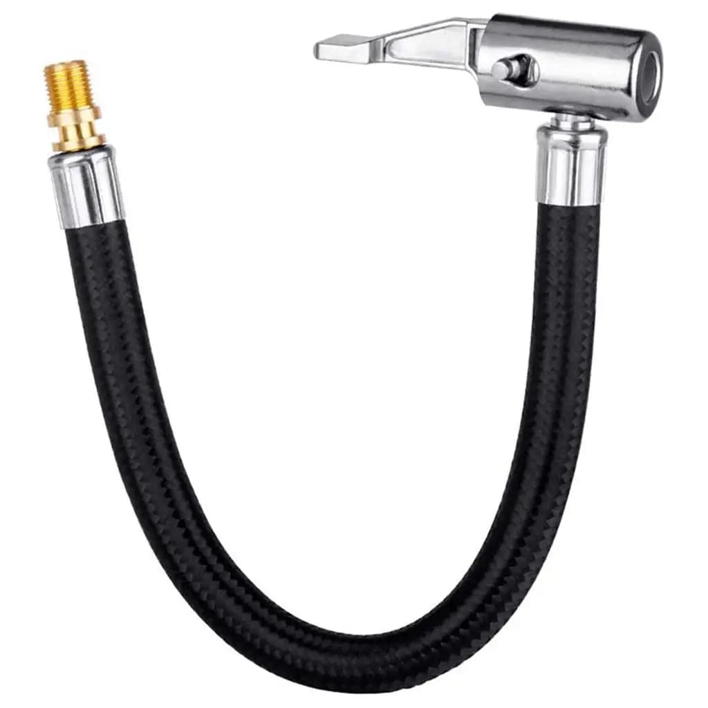 Adattatore per Gonfiatore, Valvola per Pneumatici, Tubo di Prolunga in Metallo e Nylon Resistente per Bici Elettriche, Auto e Biciclette