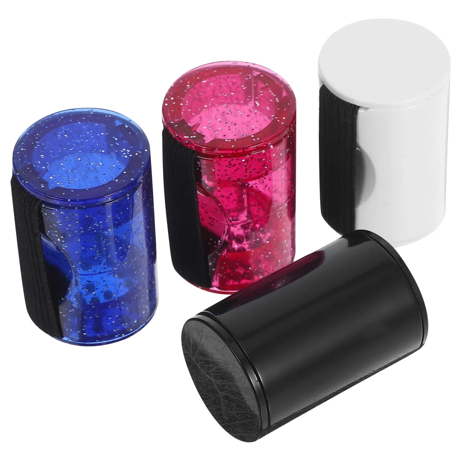 Set di 4 Shaker da Dito, Strumento Ritmico a Sabbia, Comodo da Usare per Ukulele, Chitarra, Mandolino, Banjo, Accessori per Percussioni