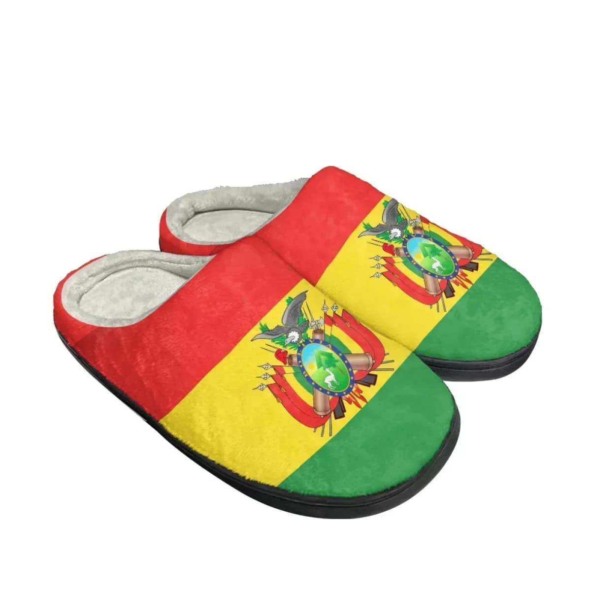 Ciabatte da casa casual da donna con bandiera nazionale boliviana, pantofole calde autunnali/invernali in cotone comode per dropshipping