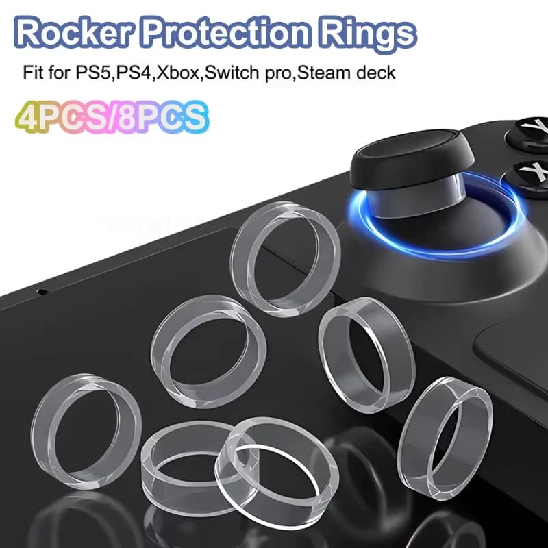 4 pz/8 pz Elastico Protettivo Rocker Anello di Gomma Per PS5/PS4/Steam Deck/Switch Pro Joystick copertura Per Rog Ally accessori