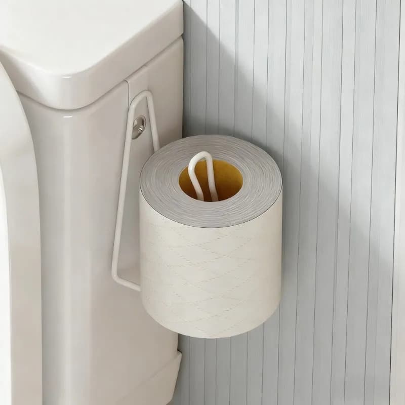 Portarotolo per carta igienica a parete senza trapano Portarotolo multifunzionale ispessito resistente alla ruggine impermeabile Scelta ideale per il bagno