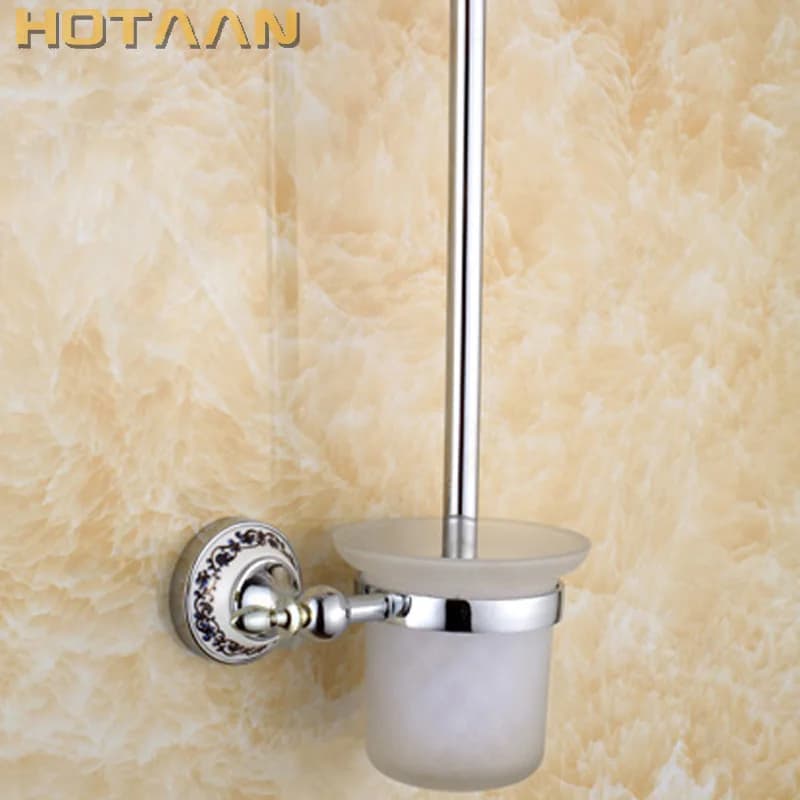 . Porta scopino, base da costruzione in ottone massiccio ceramico, accessori da bagno YT-11812