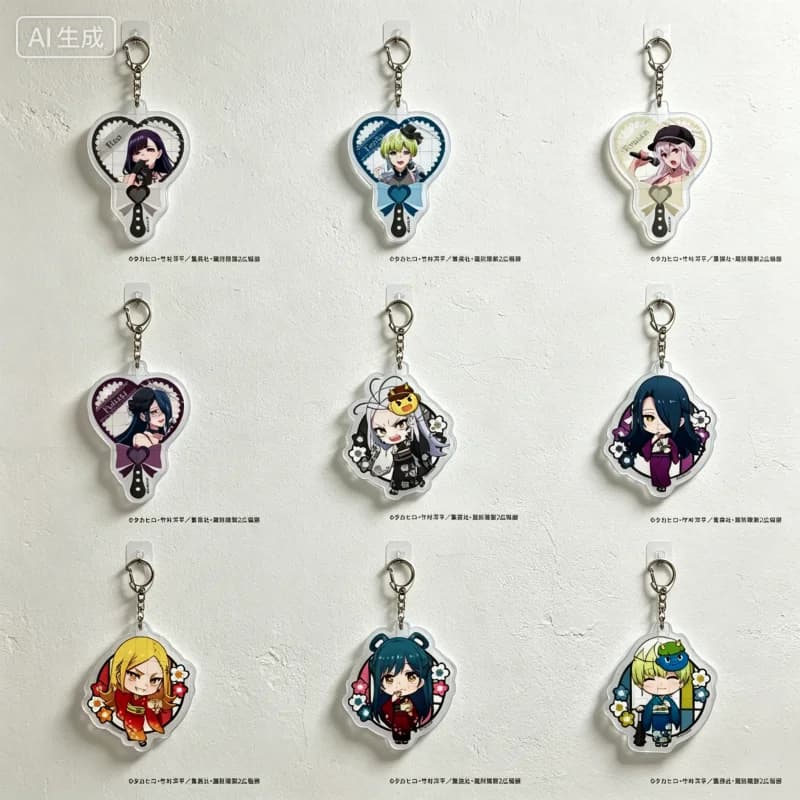 Chained Soldier Anime Kyouka Uzen Tenka Izumo Ren Yamashiro 6cm Acrylic Pendant Keychains Bag Decorations Fans Gifts