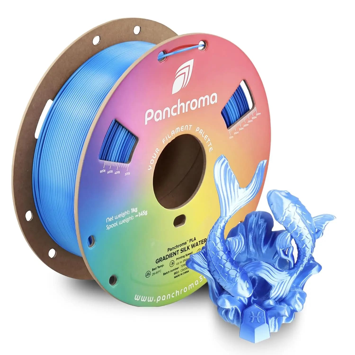 Polymaker Panchroma™ Gradient Silk PLA Filament 1.75mm 1KG Gloss Color Change 3D Printer Filament AMS Compatible