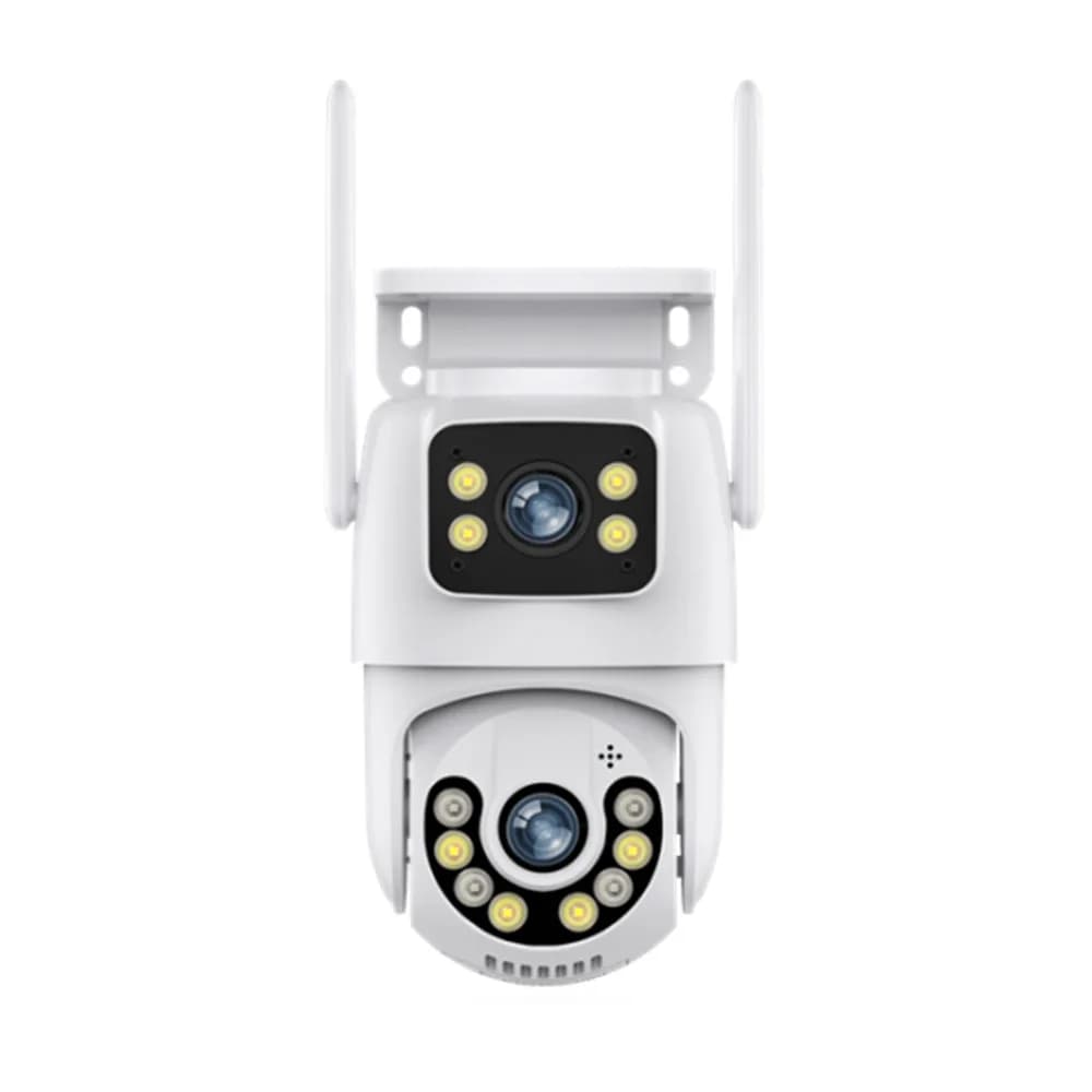 Telecamera IP Dome PTZ Wireless a Doppia Lente 6MP con App iCsee/Carecam, Rilevamento Umanoide AI a Colori, Sicurezza Domestica, Monitoraggio Bambini