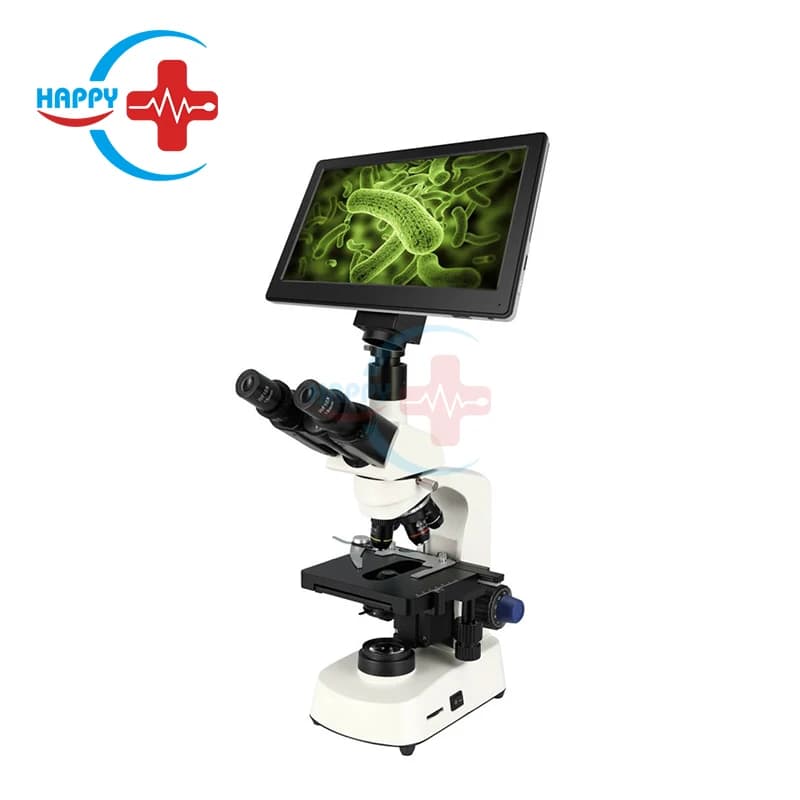 Microscopio binoculare elettrico microscopio economico HC-B079A per laboratorio medico