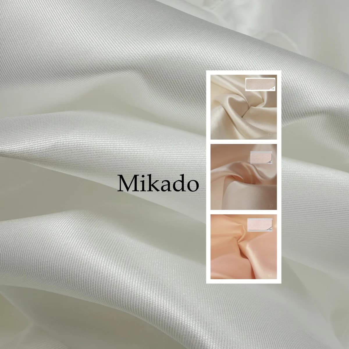 Premium ivory white Mikado fabric wedding dresses evening gowns bridal gowns twill satin fabric DIY fabrics for sewing