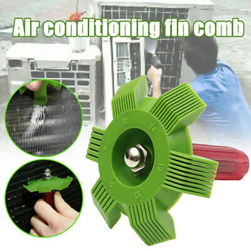 Pettine universale per riparazione pinna radiatore - Strumento per piastra pinna condensatore AC in alluminio per kit di manutenzione condizionatore d'aria per auto e casa