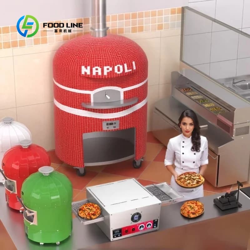 Italy Style Pizza Oven Wood Fired Gas Charcoal Stone Brick Dome Neapolitan Heavy Duty Commercial Outdoor Restaurant Professional