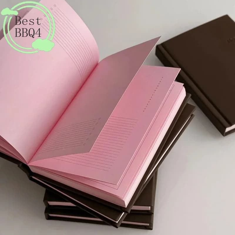 (BBQ4) Taccuino rosa al cioccolato e fragole, carino agenda A6, diario Kawaii per appunti, diario di viaggio, regalo per ragazze