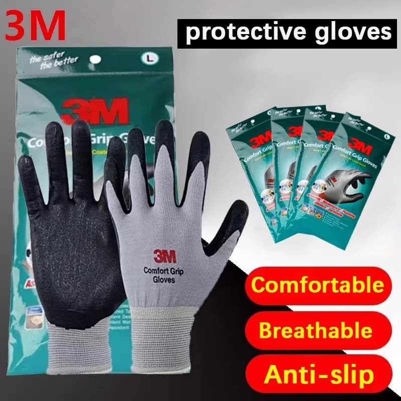 Guanti protettivi 3M Guanti da lavoro resistenti all'usura e antiscivolo Guanti industriali rivestiti in nitrile Protezione di sicurezza