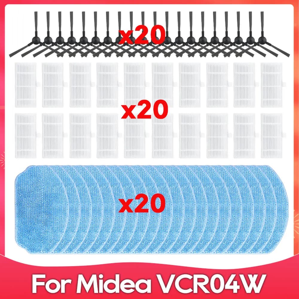 Fit For ( Midea VCR04W / Kabum Smart 100 / IRBIS Bean 0121 / 틴도우 Teendow BR151 ) Side Brush Filter Mop Accessort Part Kit