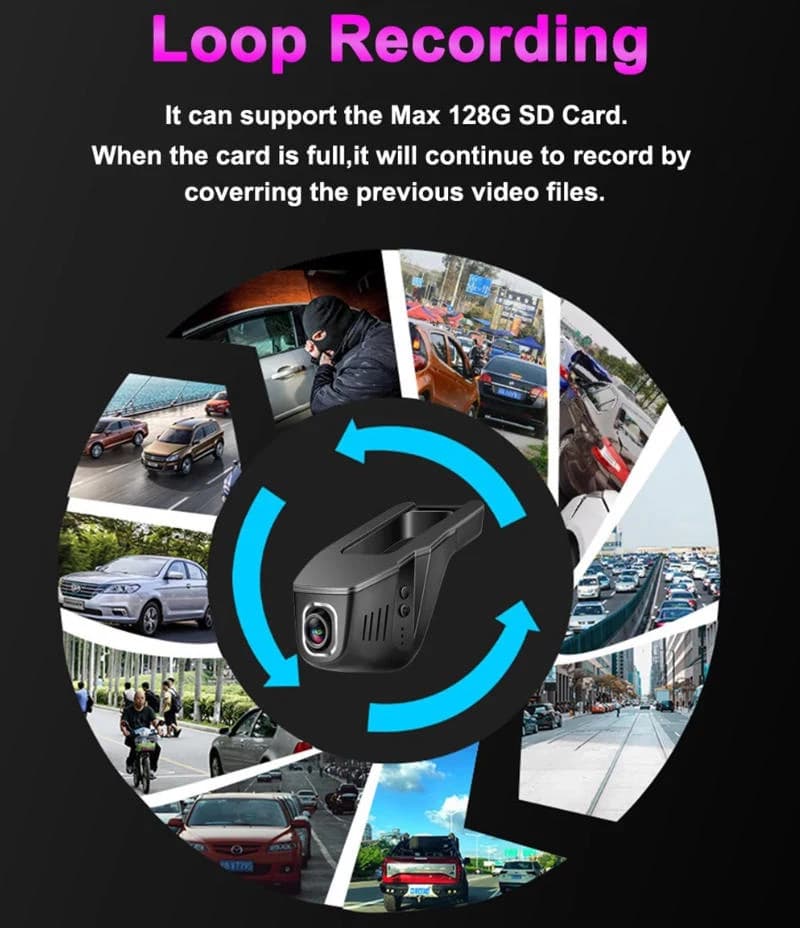 4K Plug And Play Car Wifi DVR Video Recorder Dash Camera Black Box Night Vision For Cadillac XT4 2024 FHD 2160P