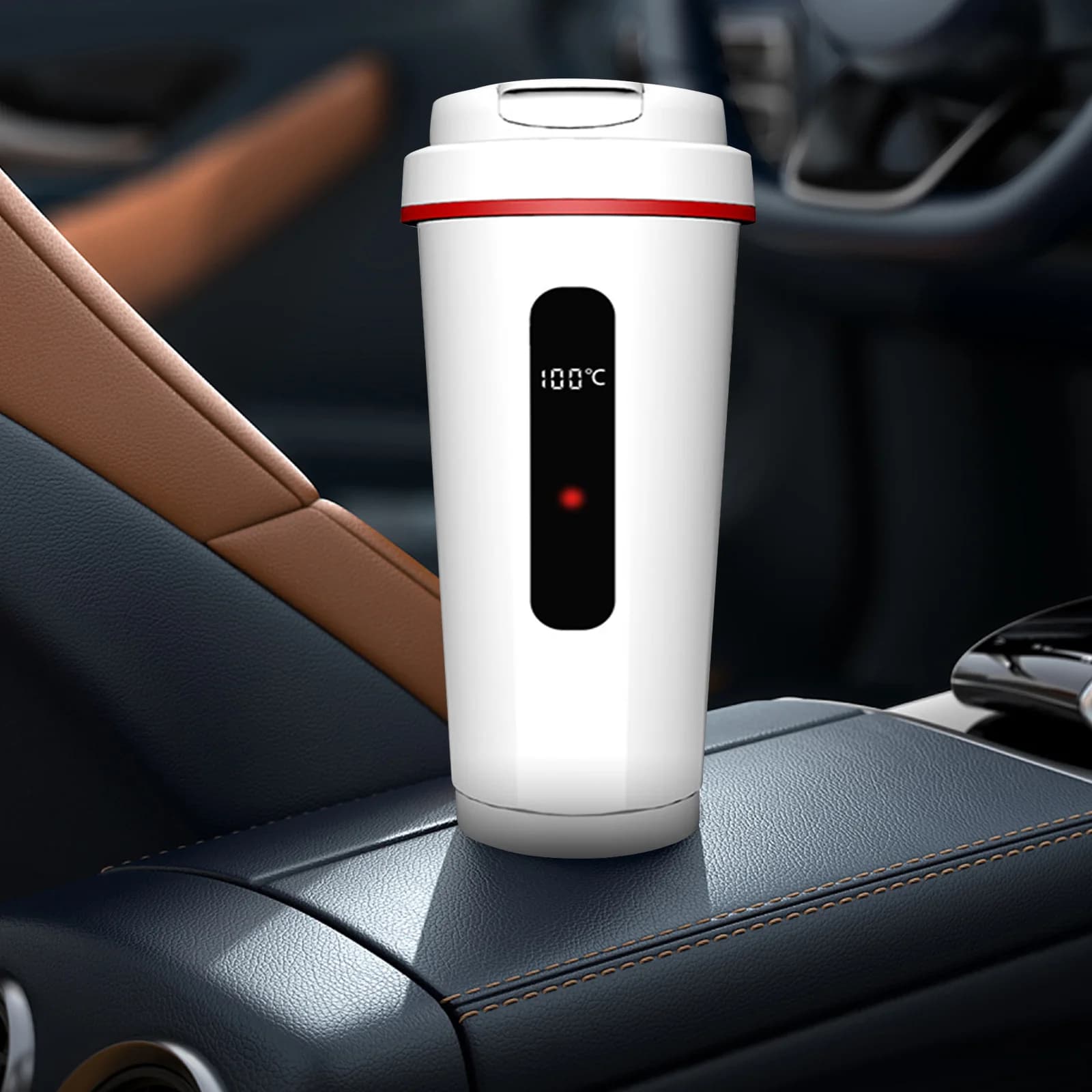 Bollitore per acqua portatile per auto Tazza da viaggio riscaldata in acciaio inossidabile Piccolo bollitore elettrico per i viaggi