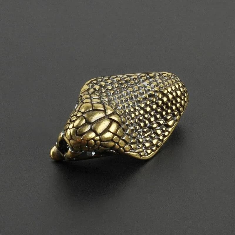 1 pz clip da cintura a forma di serpente fermasoldi in ottone piccolo strumento per esterni accessori per borse con fibbia per cintura in rame bianco serpente EDC