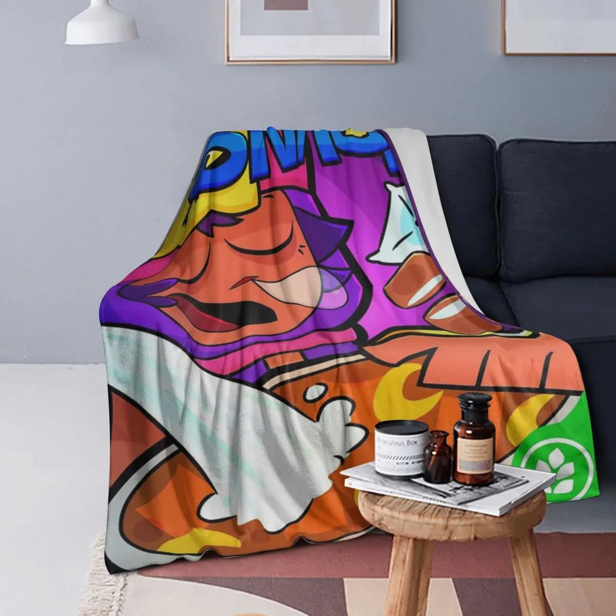 Sleepy Sandy Leon Spike Blankets Soft Warm Flannel Throw Blanket Bedspread for Bed Living room Picnic Travel Home Couch