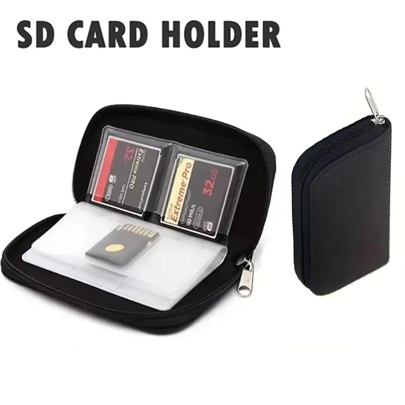 Borsa Porta Schede di Memoria, Custodia da Viaggio con 22 Slot per CF/SD/Micro SD/SDHC/MS/DS, Accessorio per Giochi, Custodia per la Raccolta di Schede di Memoria