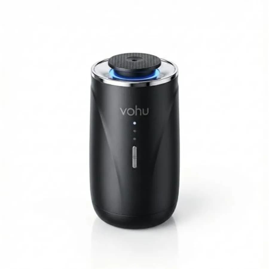 2-in-1 Intelligent Fragrance Diffuser for Auto and Home, Water-Free Essential Oil Deodorant with Vibration Sensor, Automatic Switching/off, Silent USB-C Charging