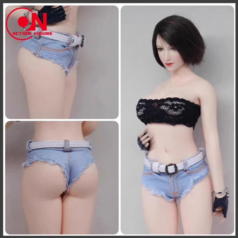 1/6 Bilancia Femminile Super Breve Denim Pantaloni Caldi Pantaloncini Vestiti Modello Misura 12 ''Soldato Action Figure Corpo Bambole