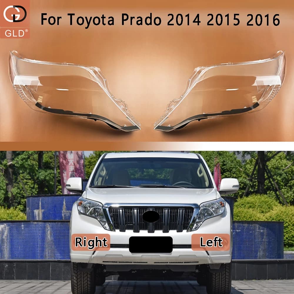 Per Toyota Prado 2014 2015 2016 Trasparente Faro Copertura Faro Maschera Paralume Lampada Borsette Plexiglass Sostituire Lente Originale