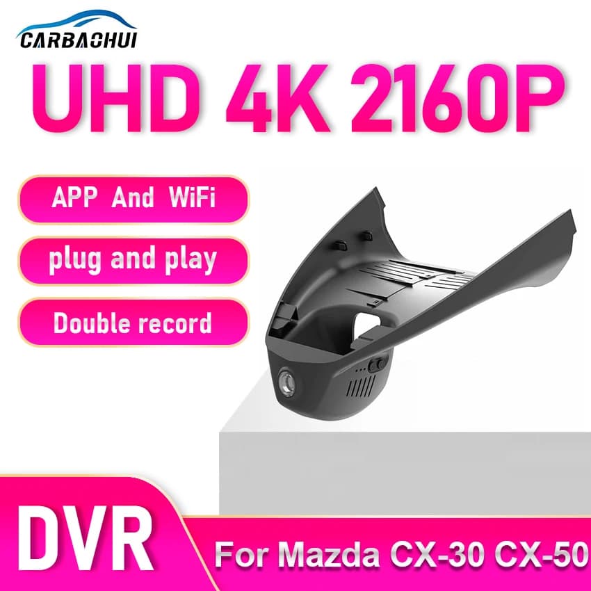 Auto DVR for Mazda CX-30 CX-50 CX30 CX50 EV 2023 2022 2021 2020 Plug and Play 4K Dash Cam VCR DashCam 2160P