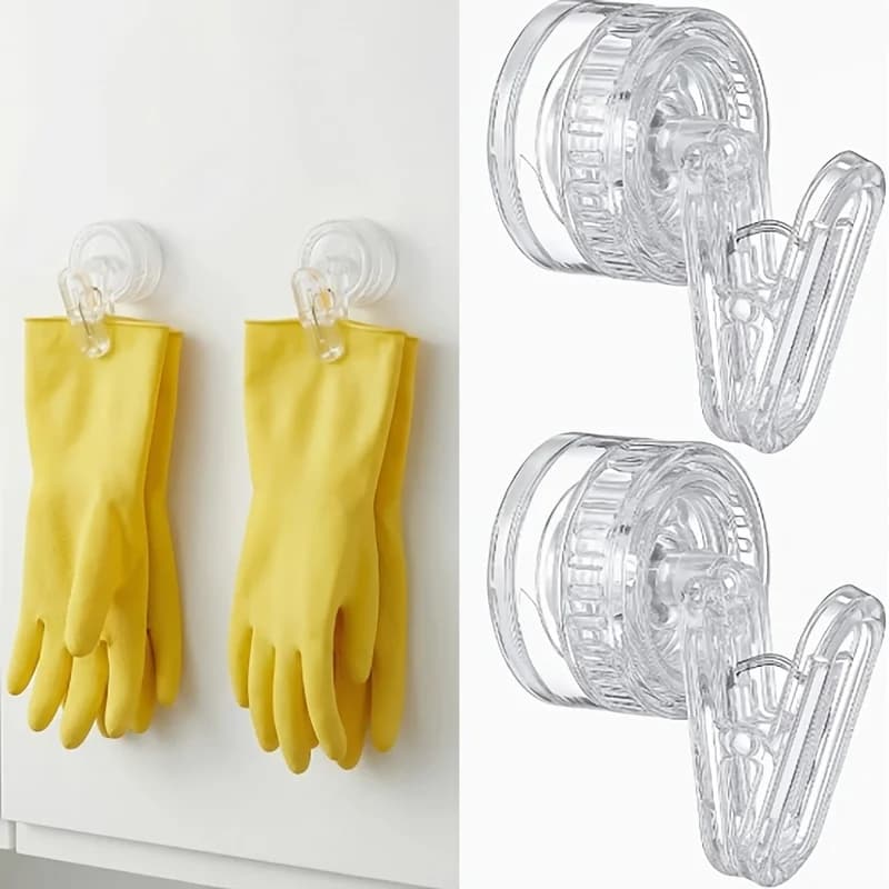 Rotating Suction Cup Storage Clip Glove Hanging Tool Suction Cup Storage Clip Hook